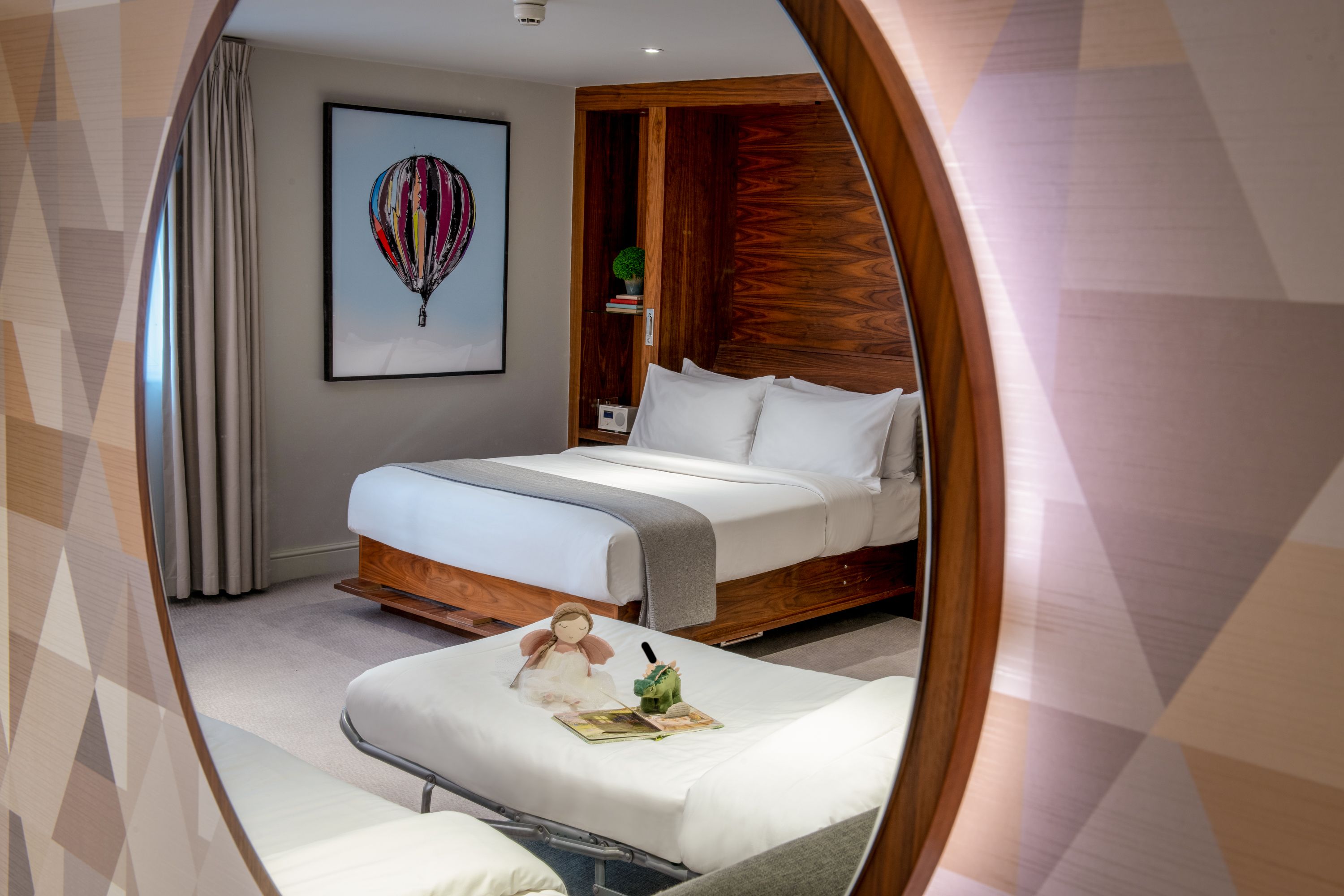 The family suite beds both for adults and children